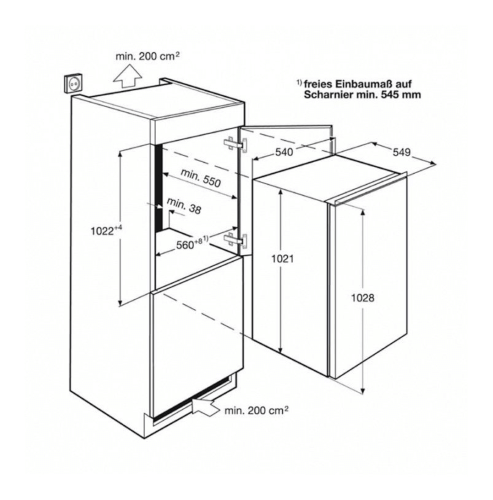 Inbouw koelkast SKS51040S AEG