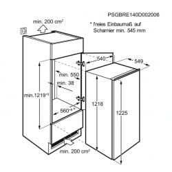 Inbouw koelkast electrolux LFB3DF12S